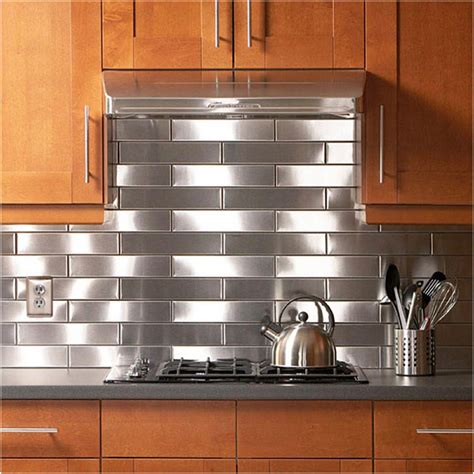 sheet metal backsplash|stainless steel panels for backsplash.